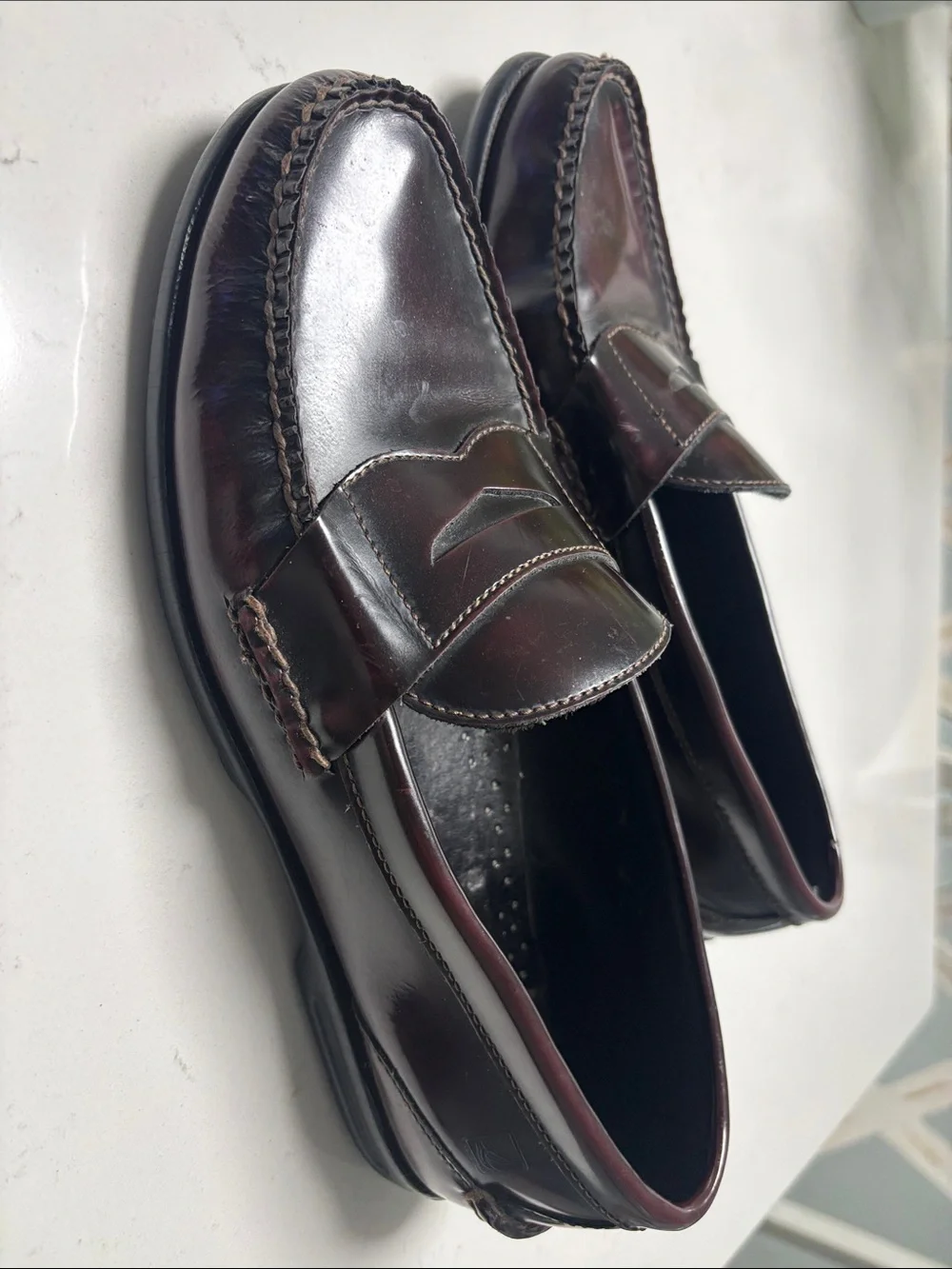 Sperry Men’s Burgundy Leather Penny Loafers